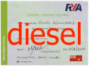 RYA Diesel Engine Certificate